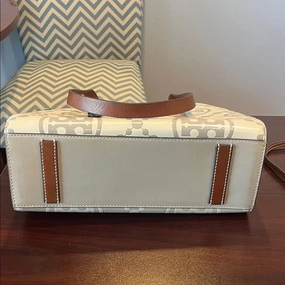 Tory Burch Cream and Tan Tote Bag with Wallet - Picture 6 of 16
